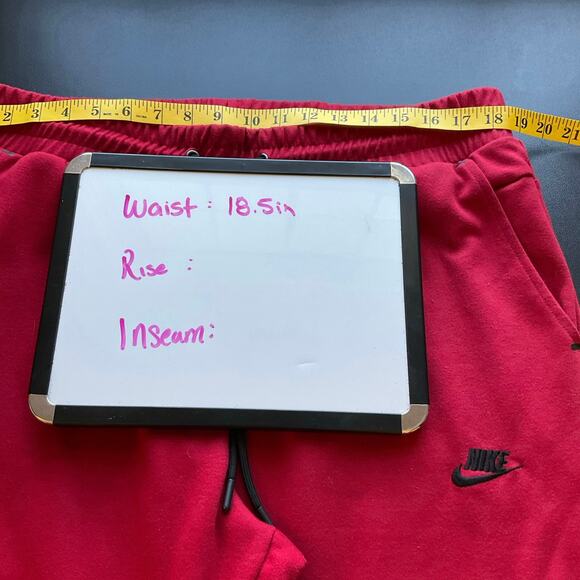 Nike Men’s Red Tech Fleece Jogger Sweatpants Size 2XL Athletic Fit Drawstring - Picture 6 of 8